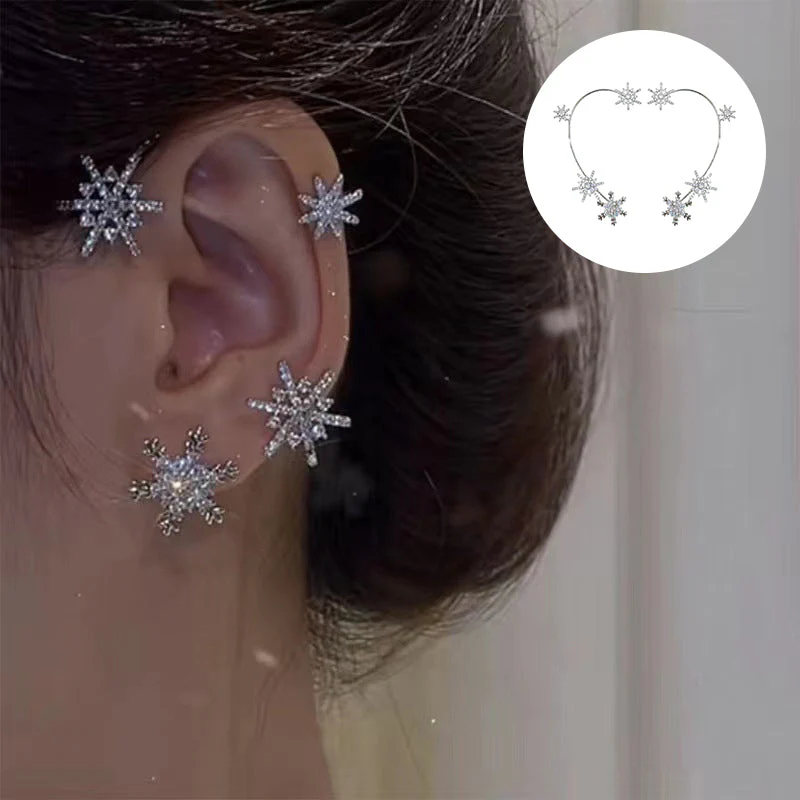 Diamond And Zirconia Earrings Without Holes - Image 10