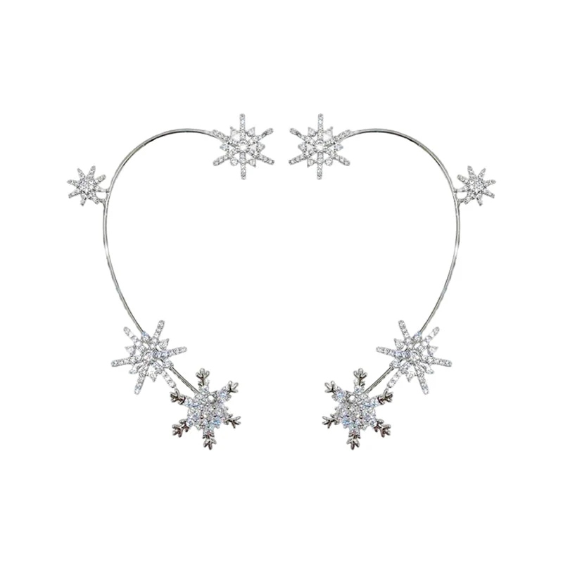 Diamond And Zirconia Earrings Without Holes - Image 13