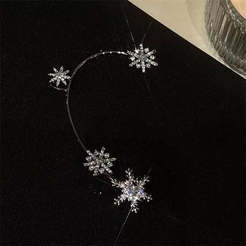 Diamond And Zirconia Earrings Without Holes - Image 2