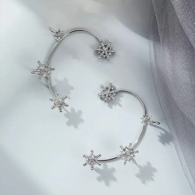 Diamond And Zirconia Earrings Without Holes - Image 4