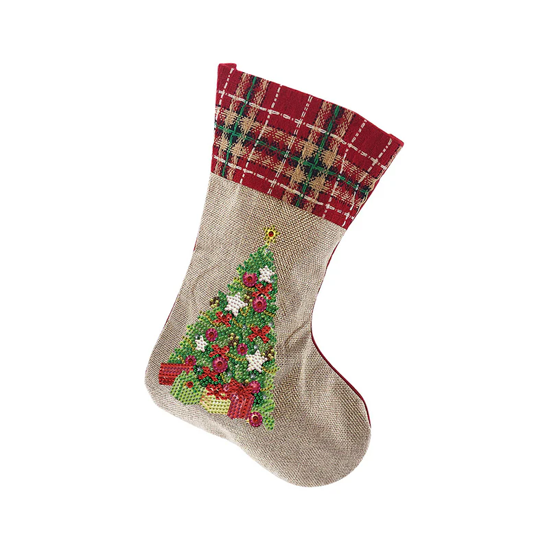 Diamond Painting Xmas Rhinestone Sock Embroidery Mosaic Gift Bag - Image 10