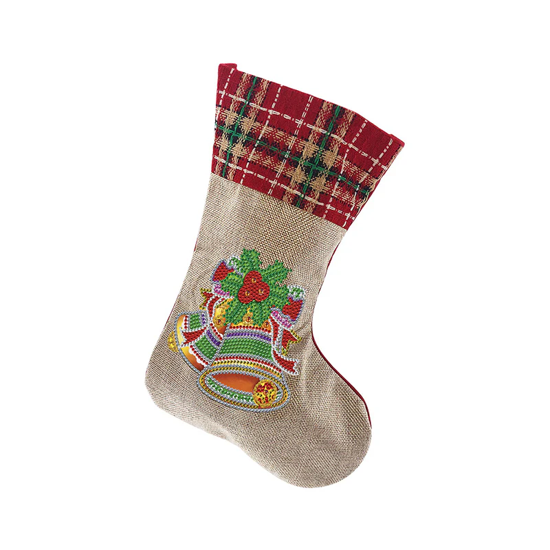 Diamond Painting Xmas Rhinestone Sock Embroidery Mosaic Gift Bag - Image 6