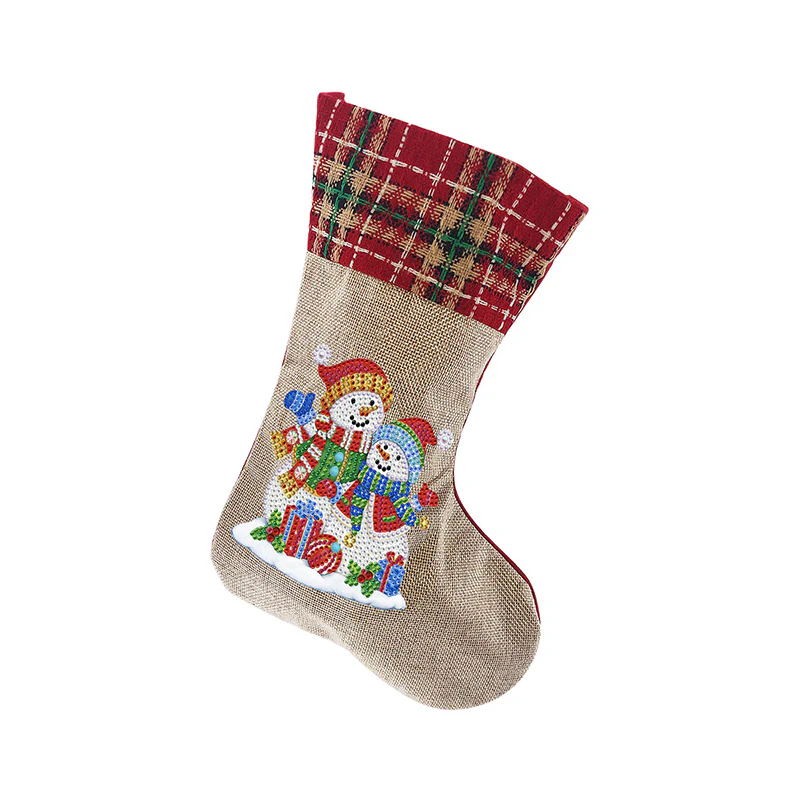 Diamond Painting Xmas Rhinestone Sock Embroidery Mosaic Gift Bag - Image 7