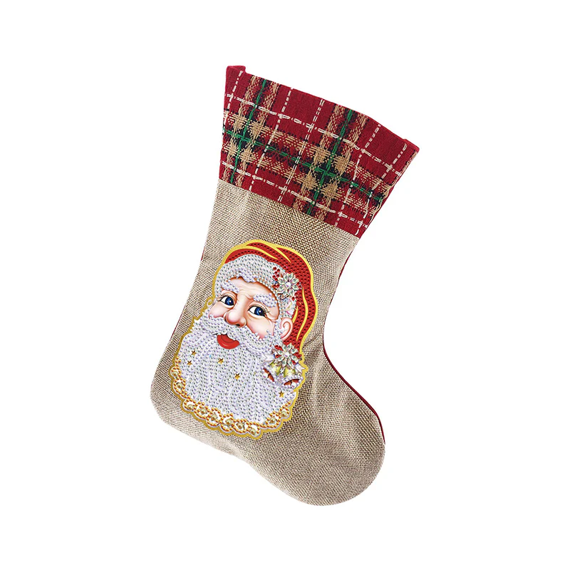 Diamond Painting Xmas Rhinestone Sock Embroidery Mosaic Gift Bag - Image 9