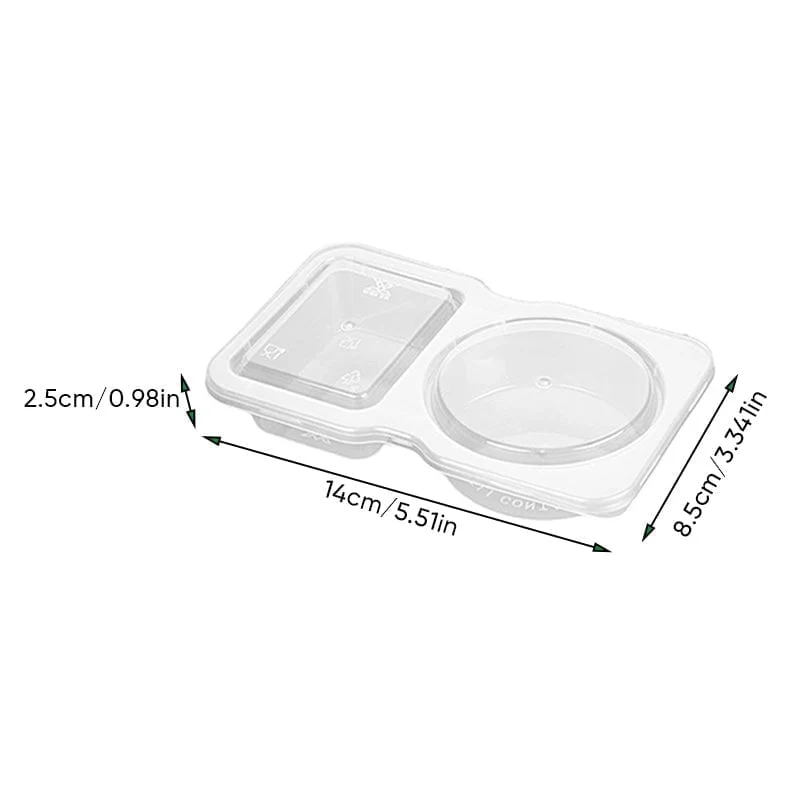 Double Compartment Snack Containers with Lids - Image 11