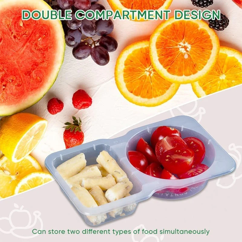 Double Compartment Snack Containers with Lids - Image 4