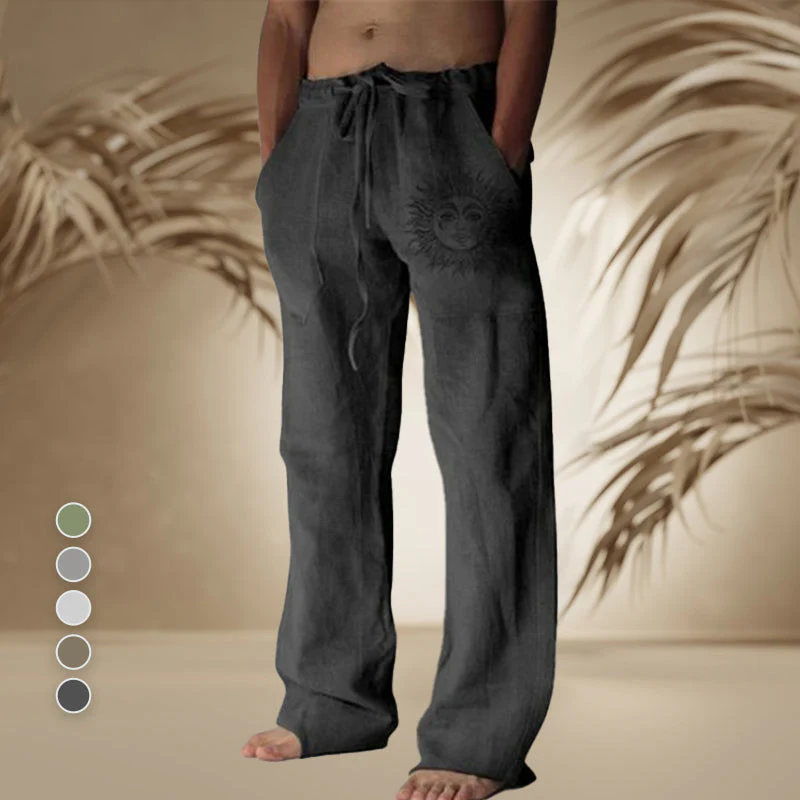 Drawstring Elasticized Casual Trousers - Image 2
