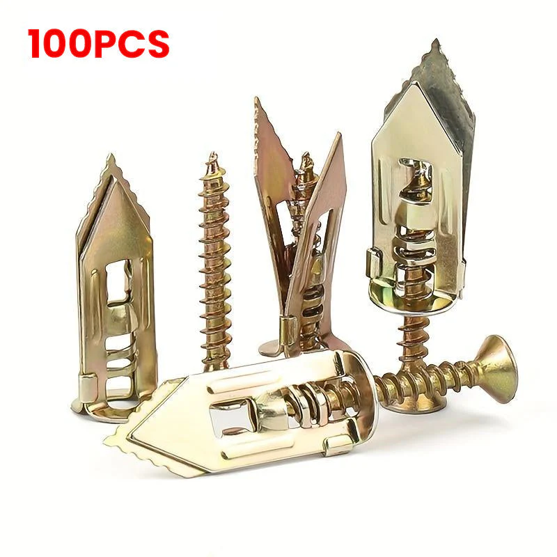 Drywall Expansion Anchors + High Strength Zinc Screws Kit (Pack of 100) - Image 11