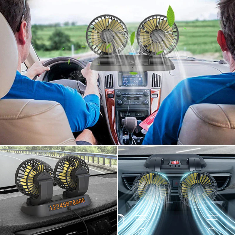 Dual Head Car Auto Circulator Fan - Image 10