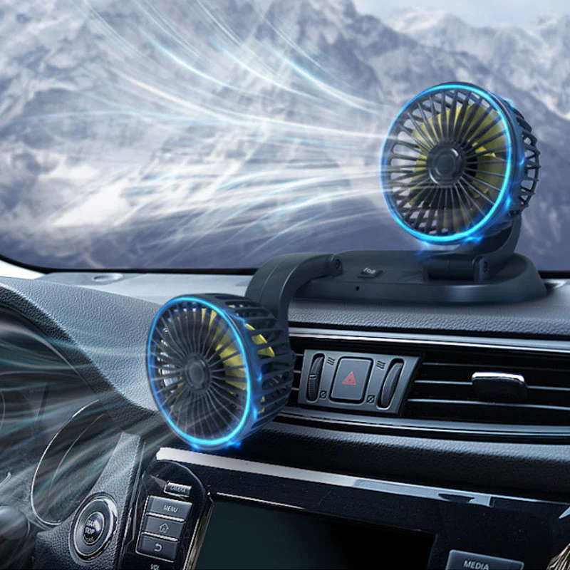 Dual Head Car Auto Circulator Fan - Image 4