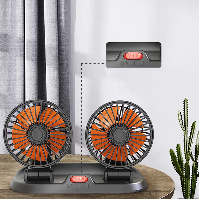 Dual Head Car Auto Circulator Fan - Image 7