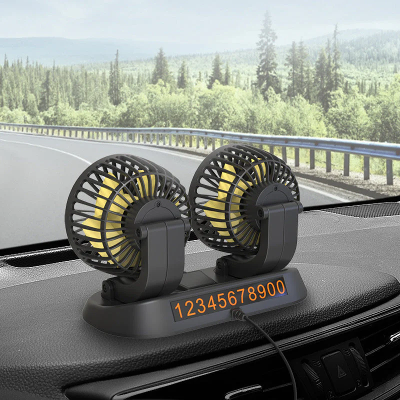 Dual Head Car Auto Cooling Air Circulator Fan - Image 3