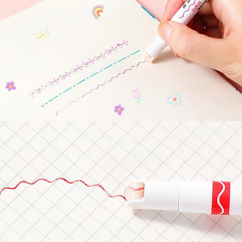 🎨Christmas sale 50% OFF🖌️🖍️ Dual Tip Pens with 6 Different Curve Shapes Fine Tips - Image 2