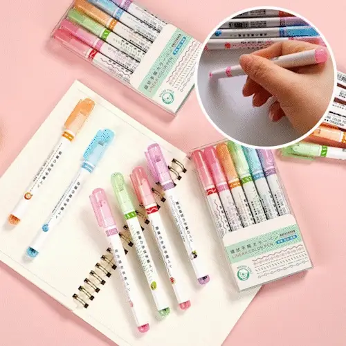 🎨Christmas sale 50% OFF🖌️🖍️ Dual Tip Pens with 6 Different Curve Shapes Fine Tips - Image 6