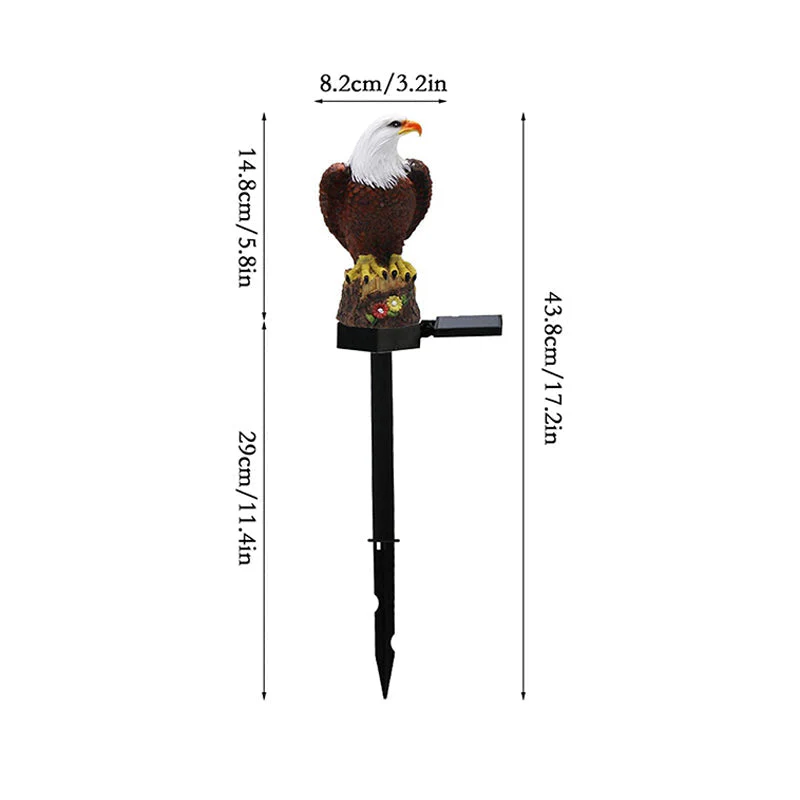 Eagle Figure Garden Solar Post - Image 13
