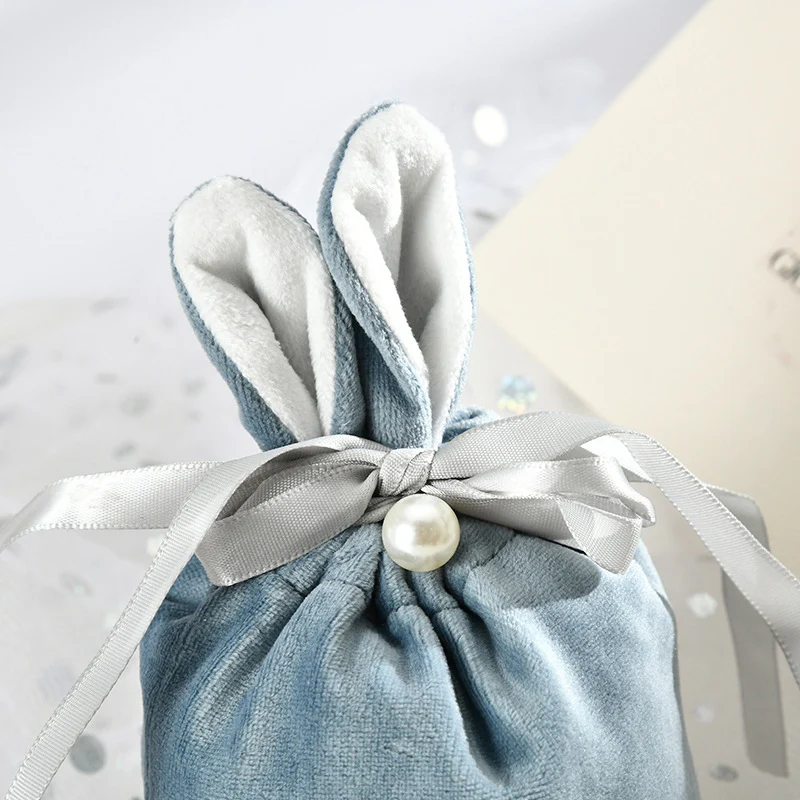 Easter Bunny Velvet Basket - Image 3