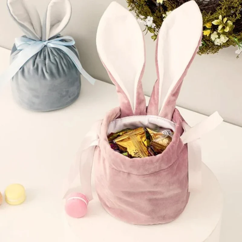 Easter Bunny Velvet Basket - Image 6