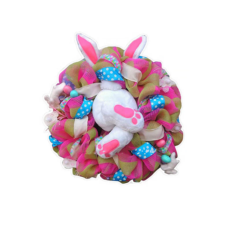 Easter Bunny Wreath Sticker - Image 17