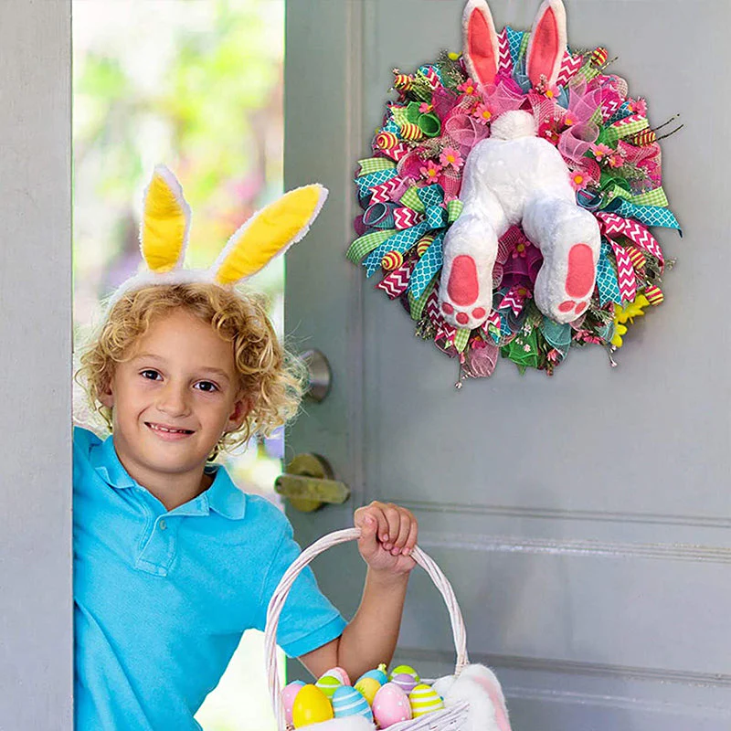 Easter Bunny Wreath Sticker - Image 4