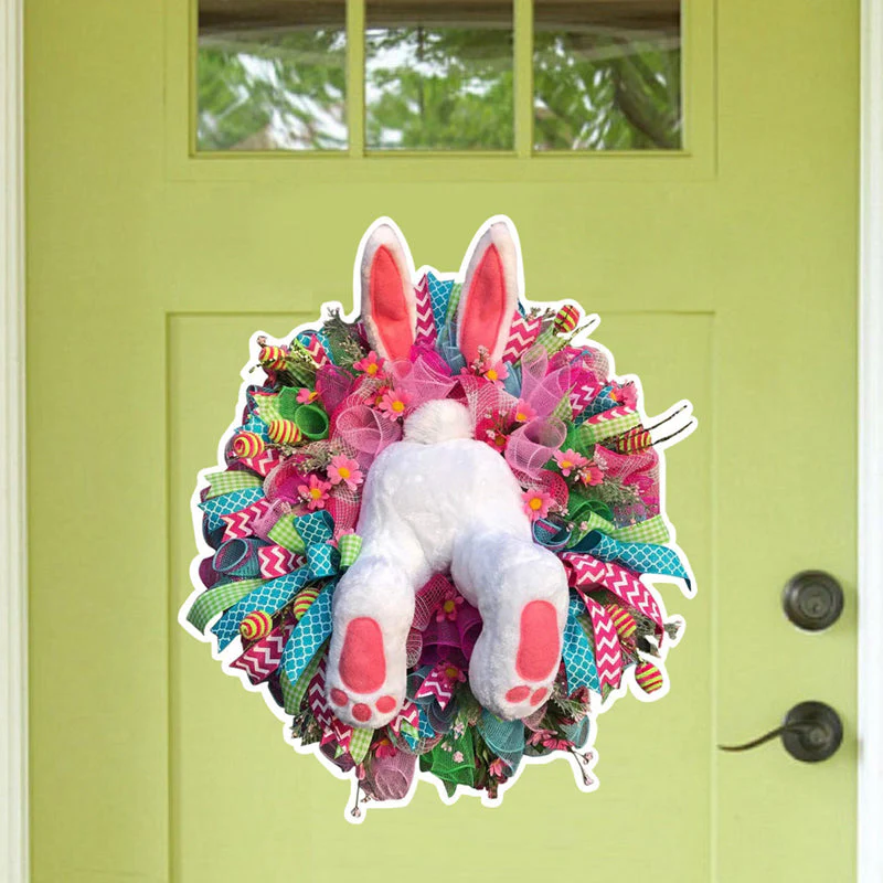 Easter Bunny Wreath Sticker - Image 7