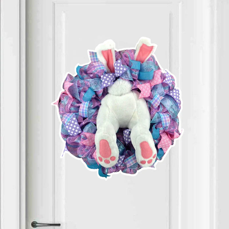 Easter Bunny Wreath Sticker - Image 8