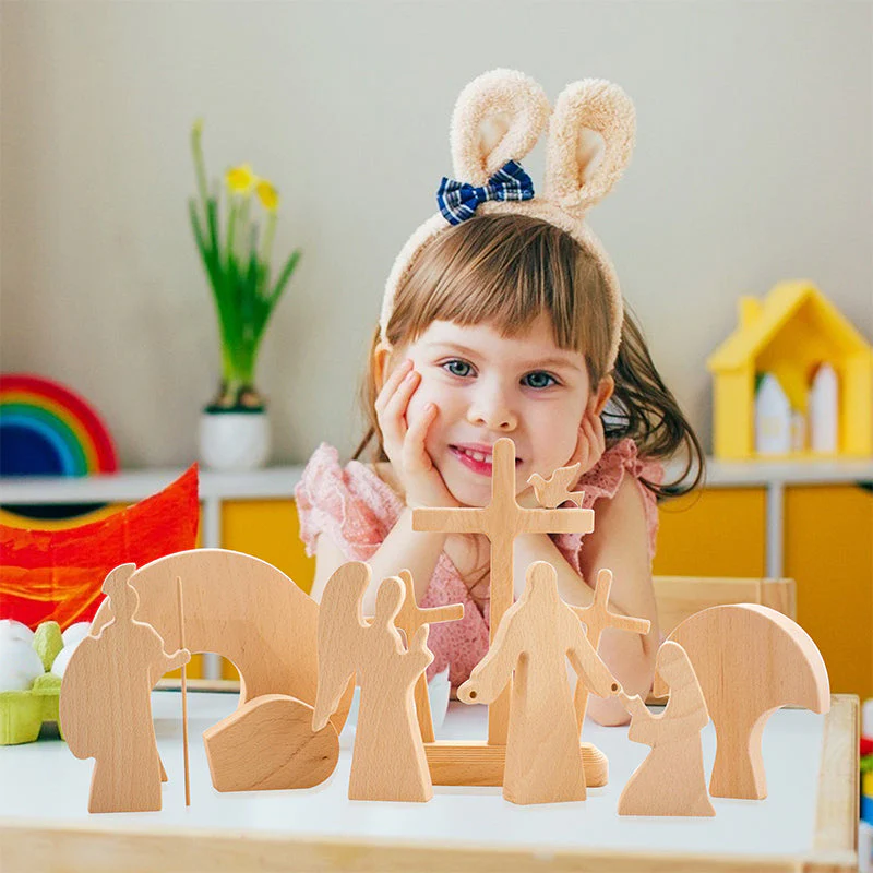 Easter Scene Wooden Decoration - Image 3