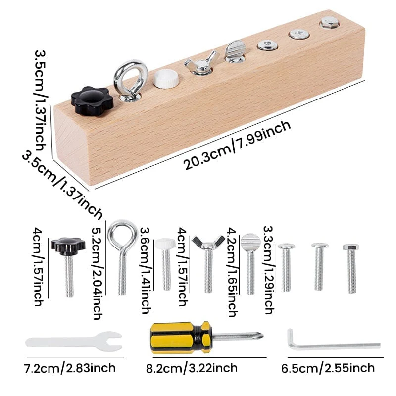 Educational Screw-Tightening Busy Board - Image 10
