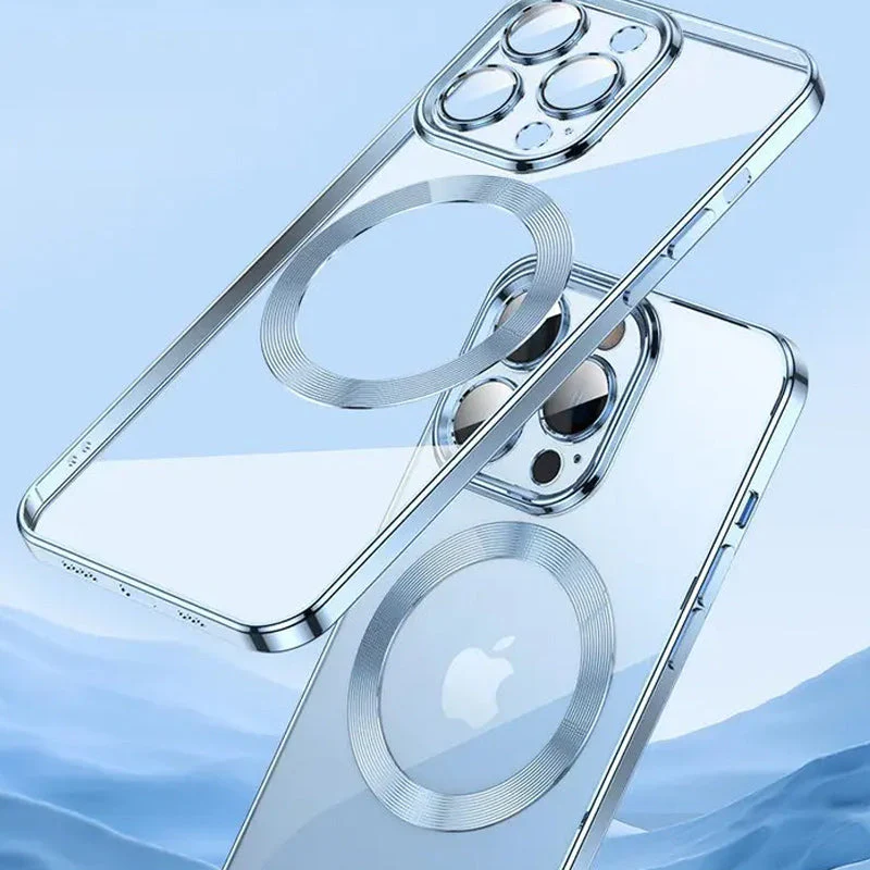 Electroplating Wireless Magnetic Charging All-Inclusive Lens Case for iPhone - Image 10