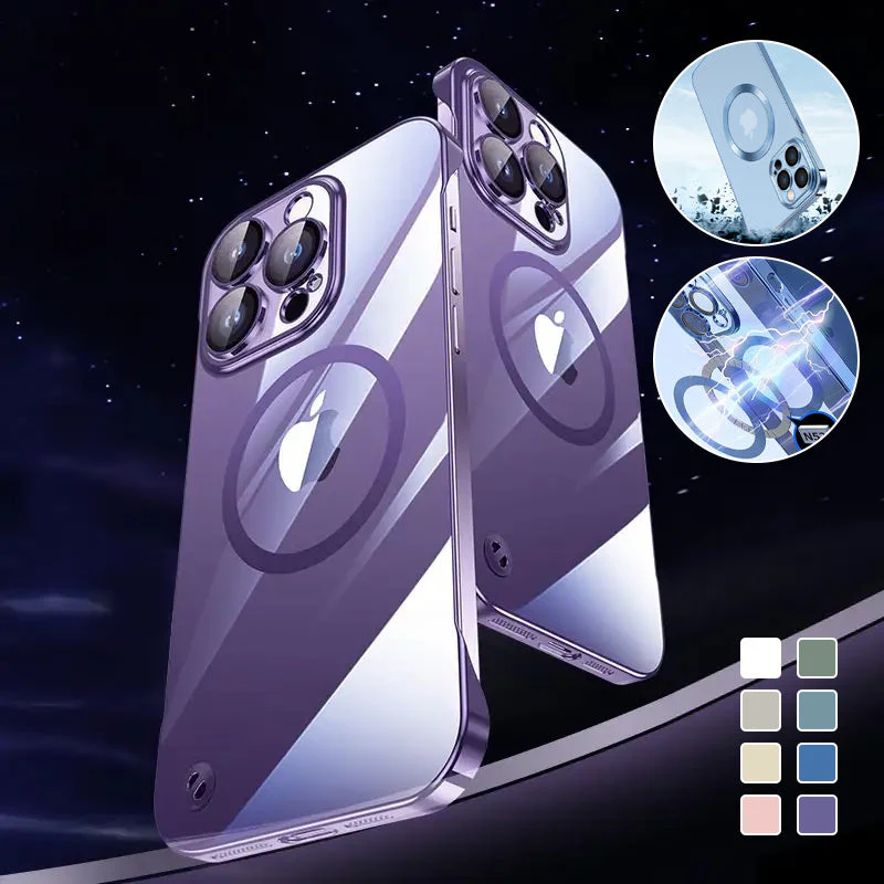 Electroplating Wireless Magnetic Charging All-Inclusive Lens Case for iPhone - Image 15