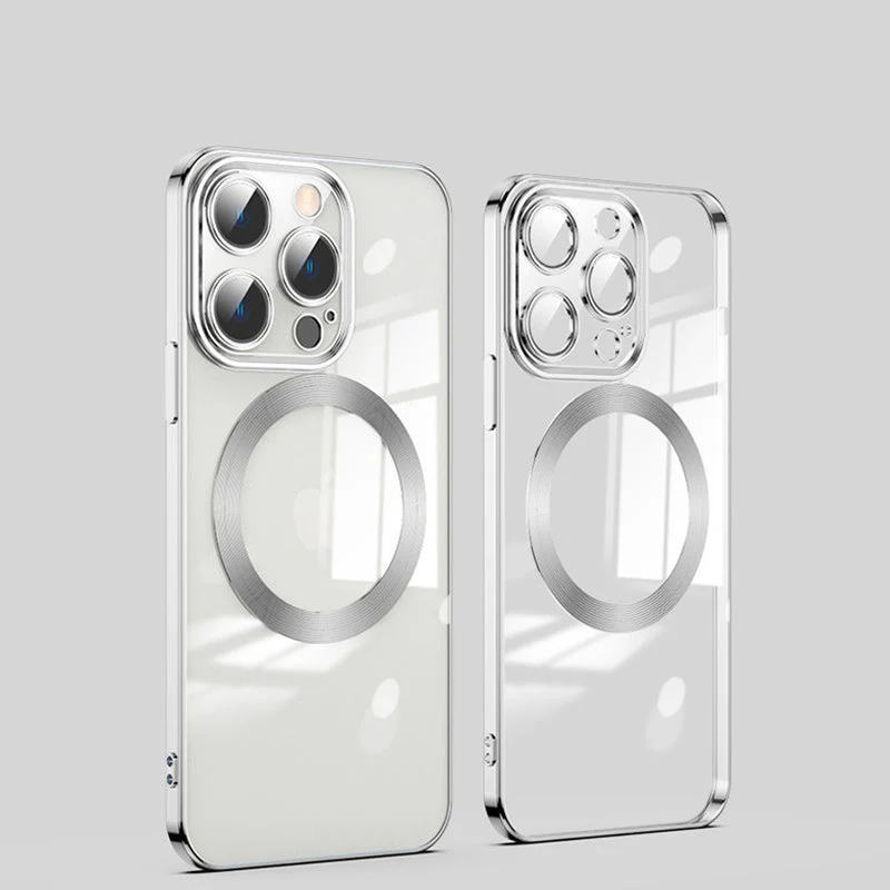 Electroplating Wireless Magnetic Charging All-Inclusive Lens Case for iPhone - Image 17