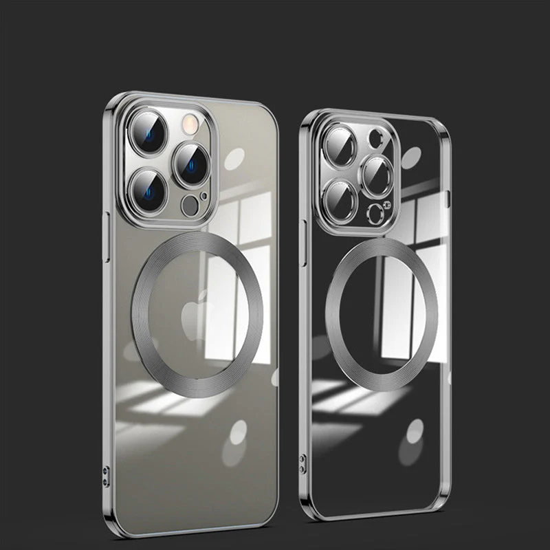Electroplating Wireless Magnetic Charging All-Inclusive Lens Case for iPhone - Image 20
