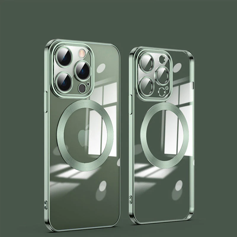 Electroplating Wireless Magnetic Charging All-Inclusive Lens Case for iPhone - Image 21