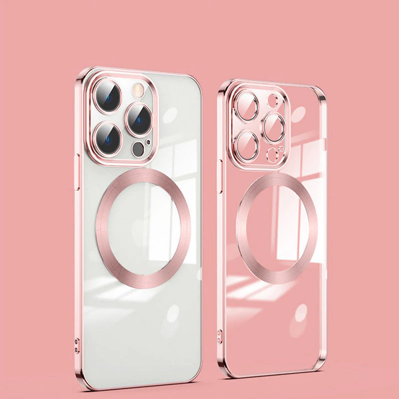 Electroplating Wireless Magnetic Charging All-Inclusive Lens Case for iPhone - Image 23