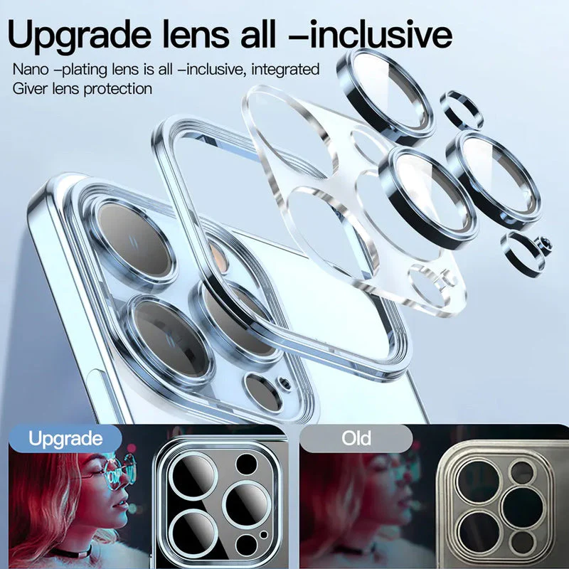 Electroplating Wireless Magnetic Charging All-Inclusive Lens Case for iPhone - Image 7
