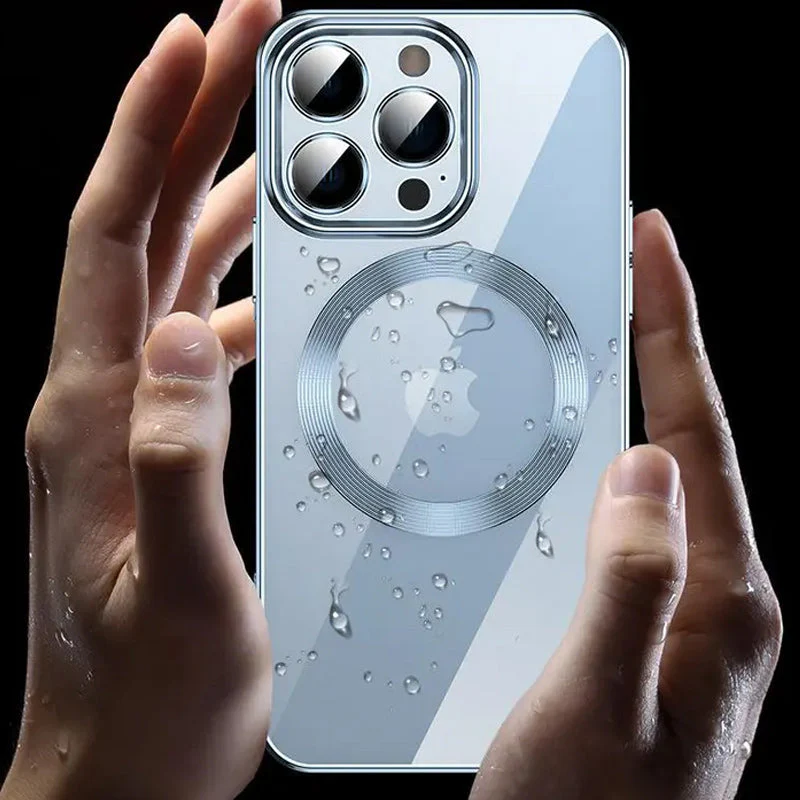 Electroplating Wireless Magnetic Charging All-Inclusive Lens Case for iPhone - Image 9