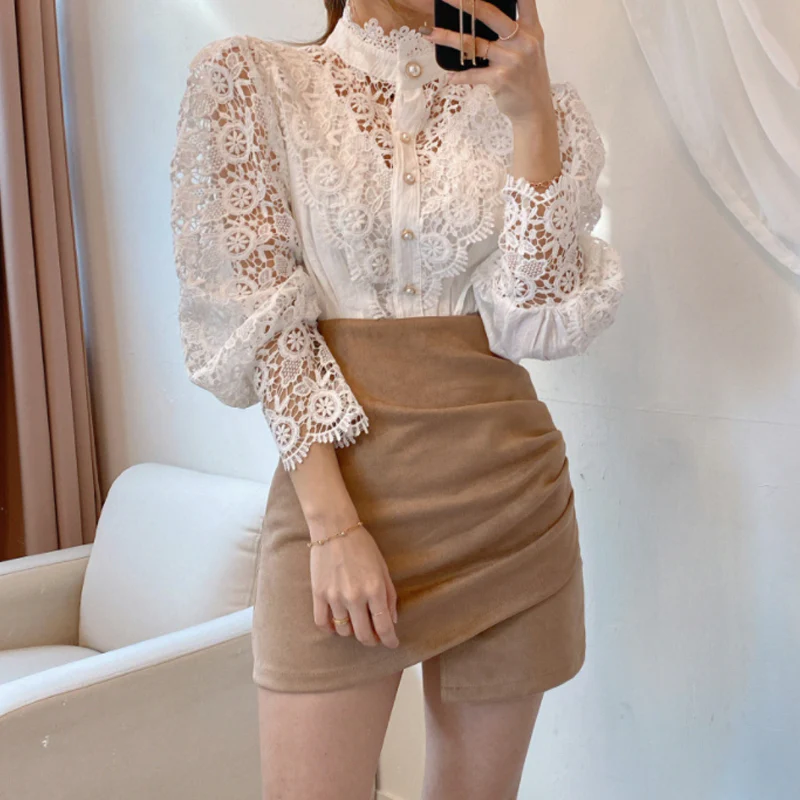 Elegant Lace Cutout Top - Image 2