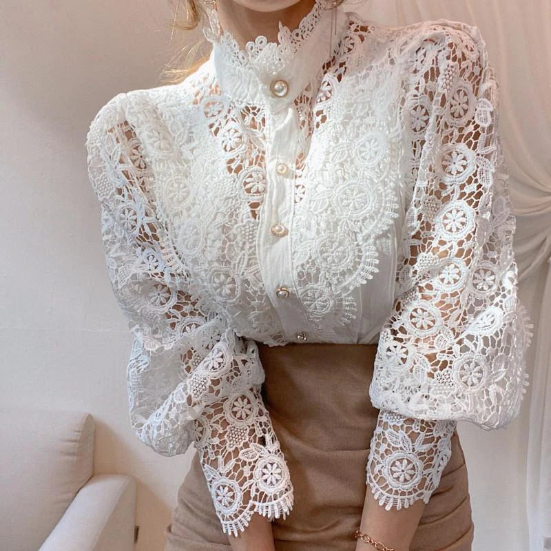 Elegant Lace Cutout Top - Image 3
