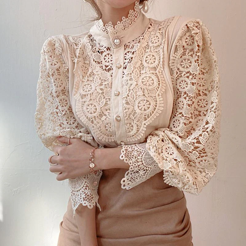 Elegant Lace Cutout Top - Image 4