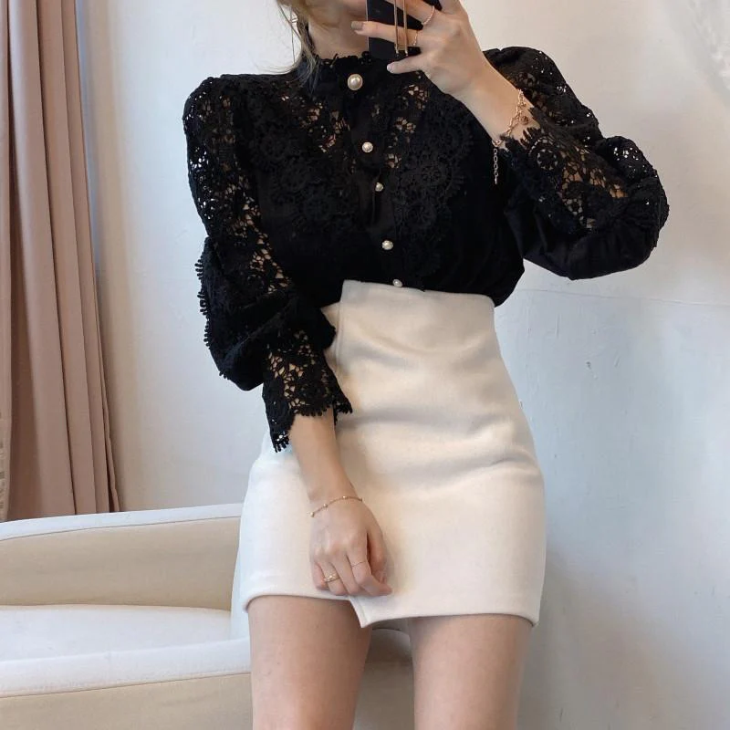 Elegant Lace Cutout Top - Image 5