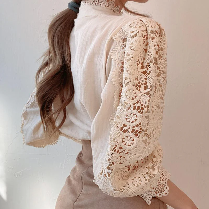 Elegant Lace Cutout Top - Image 7