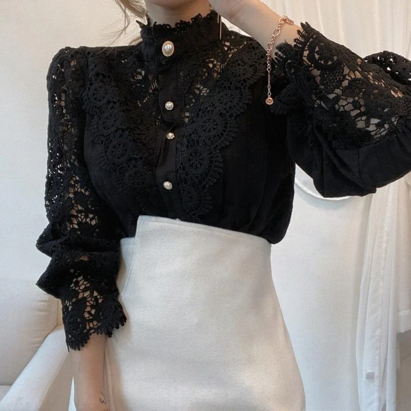 Elegant Lace Cutout Top - Image 8