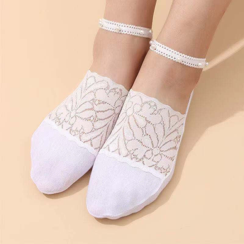 Elegant Pearl Lace Socks - Image 6
