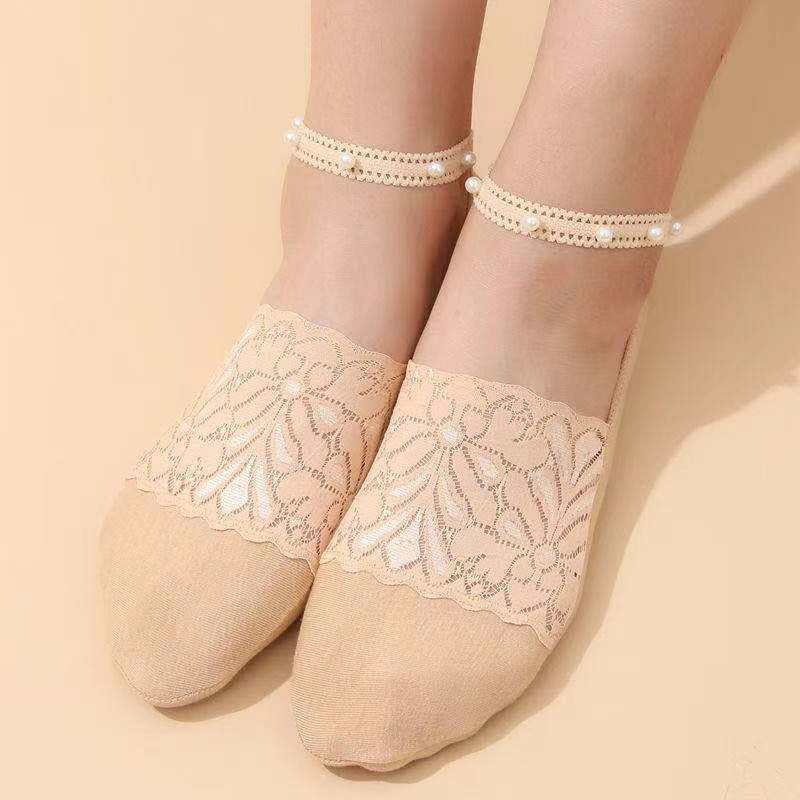 Elegant Pearl Lace Socks - Image 8