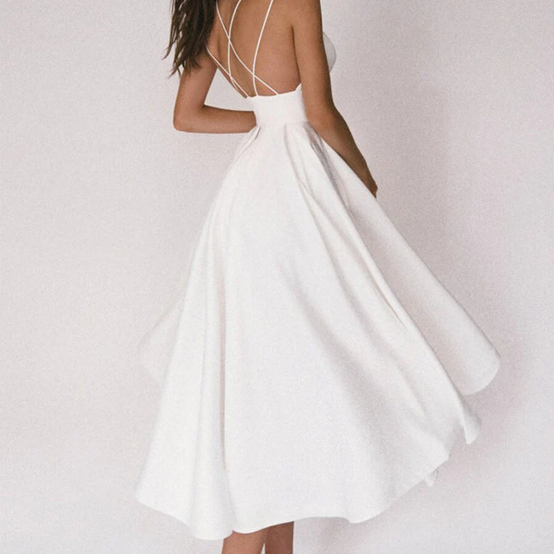 Elegant Strappy V-neck Dress - Image 2