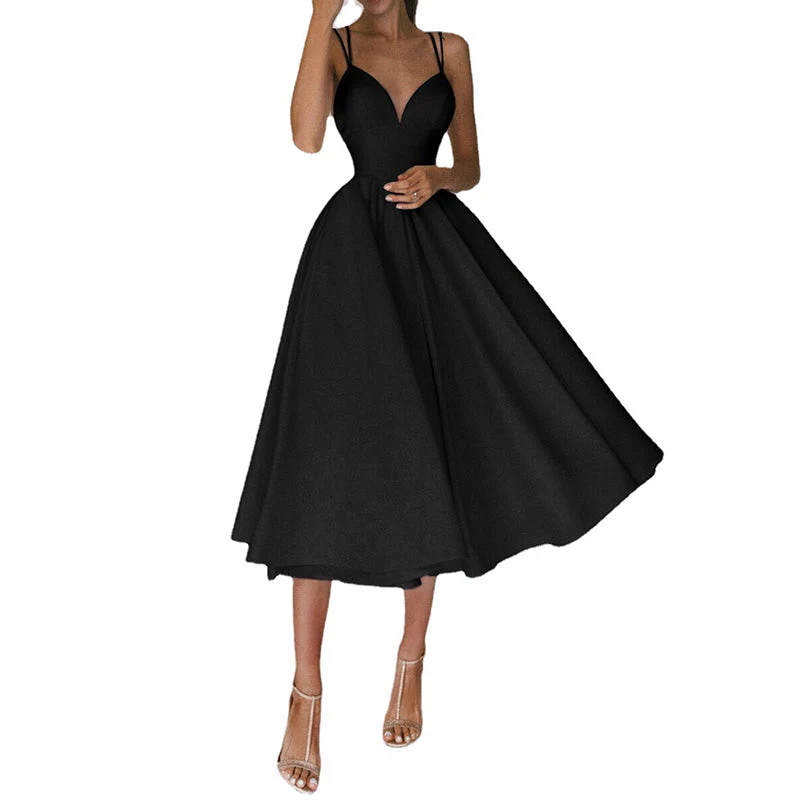 Elegant Strappy V-neck Dress - Image 5