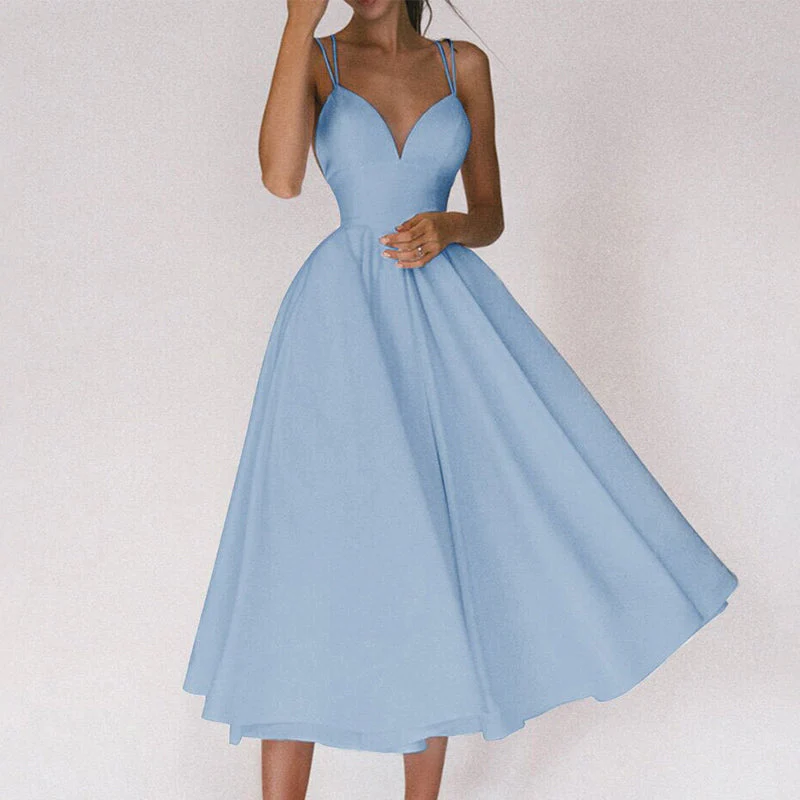 Elegant Strappy V-neck Dress - Image 6