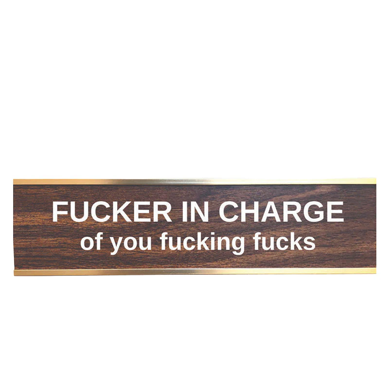 Engraved Desk Sign With Gold Stand - Image 9