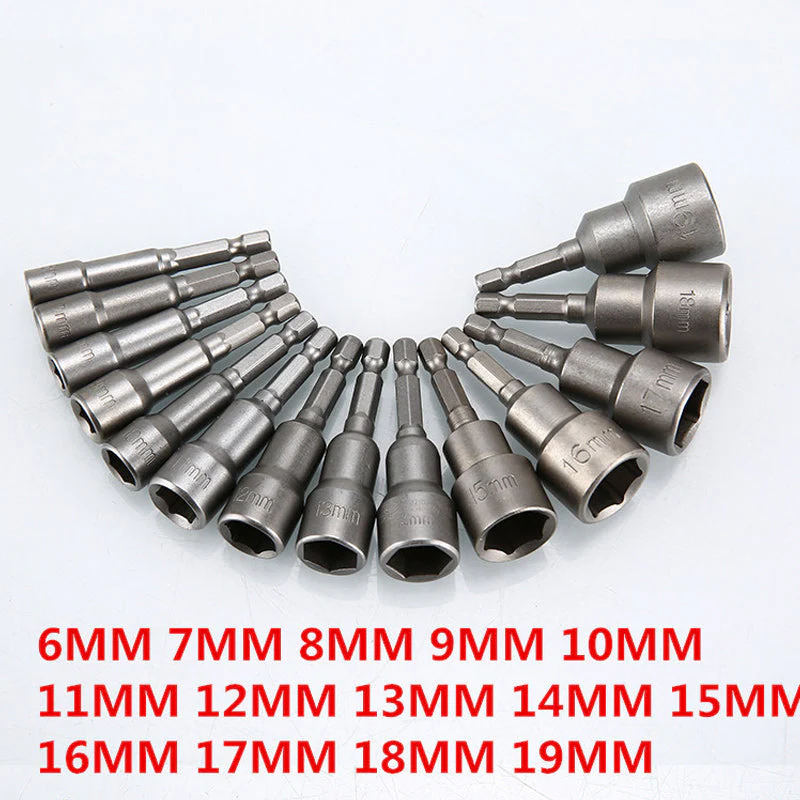 Extra Deep Hex Bit Socket Bolt Nut Driver Bit Set - Image 12