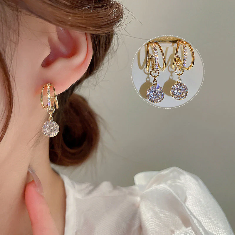 Fashion Diamond Crown Earrings - Image 11