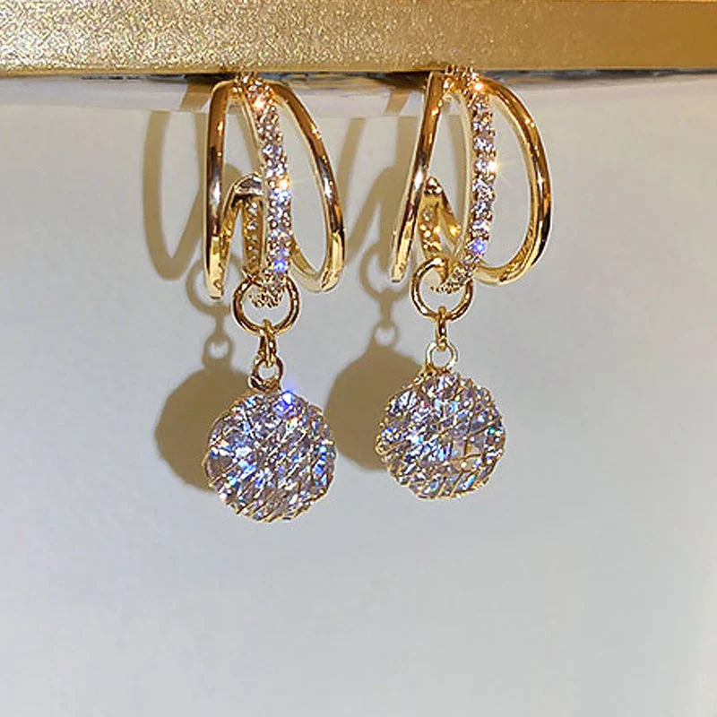 Fashion Diamond Crown Earrings - Image 4